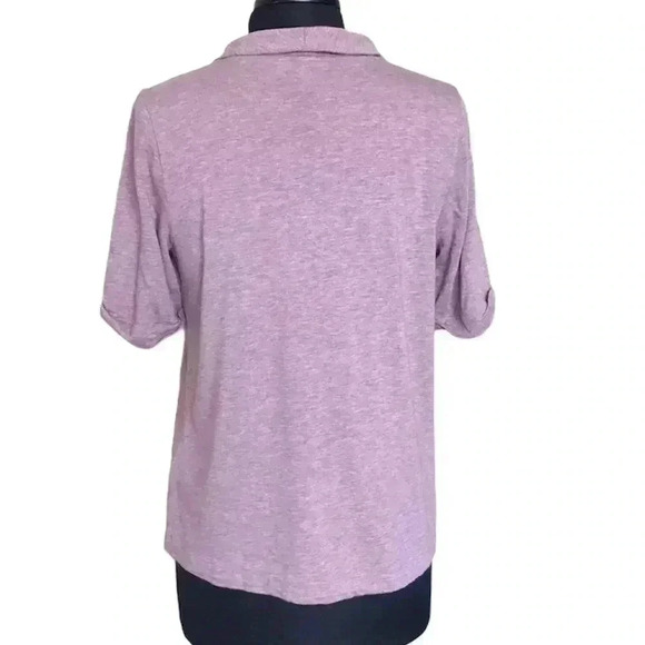 Pure Jill By J. Jill Heather Purple Mock Turtleneck Top Size M - Picture 2 of 6